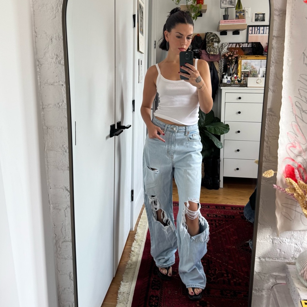Wild Fable Light Blue Ripped Boyfriend Jeans